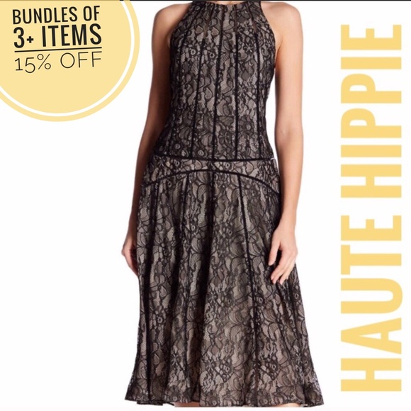 Haute Hippie Dresses & Skirts - SOLD-HAUTE HIPPIE Sleeveless BlkLace Overlay Dress